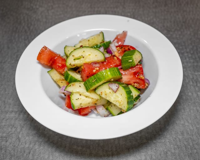 Cucumber & Tomato Salad.